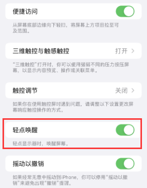 甘泉苹果授权维修站分享iPhone轻点无法唤醒怎么办