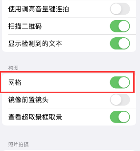 甘泉苹果手机维修网点分享iPhone如何开启九宫格构图功能 