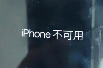 甘泉苹果服务网点分享锁屏界面显示“iPhone 不可用”如何解决 